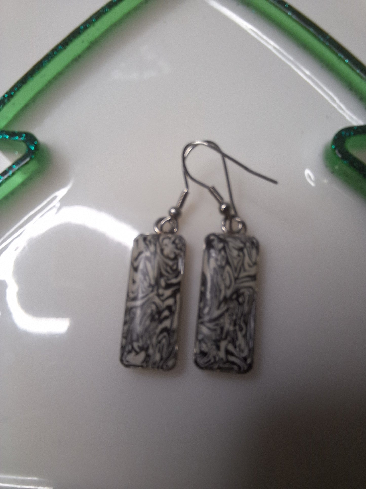Boucles d'oreilles rectangle