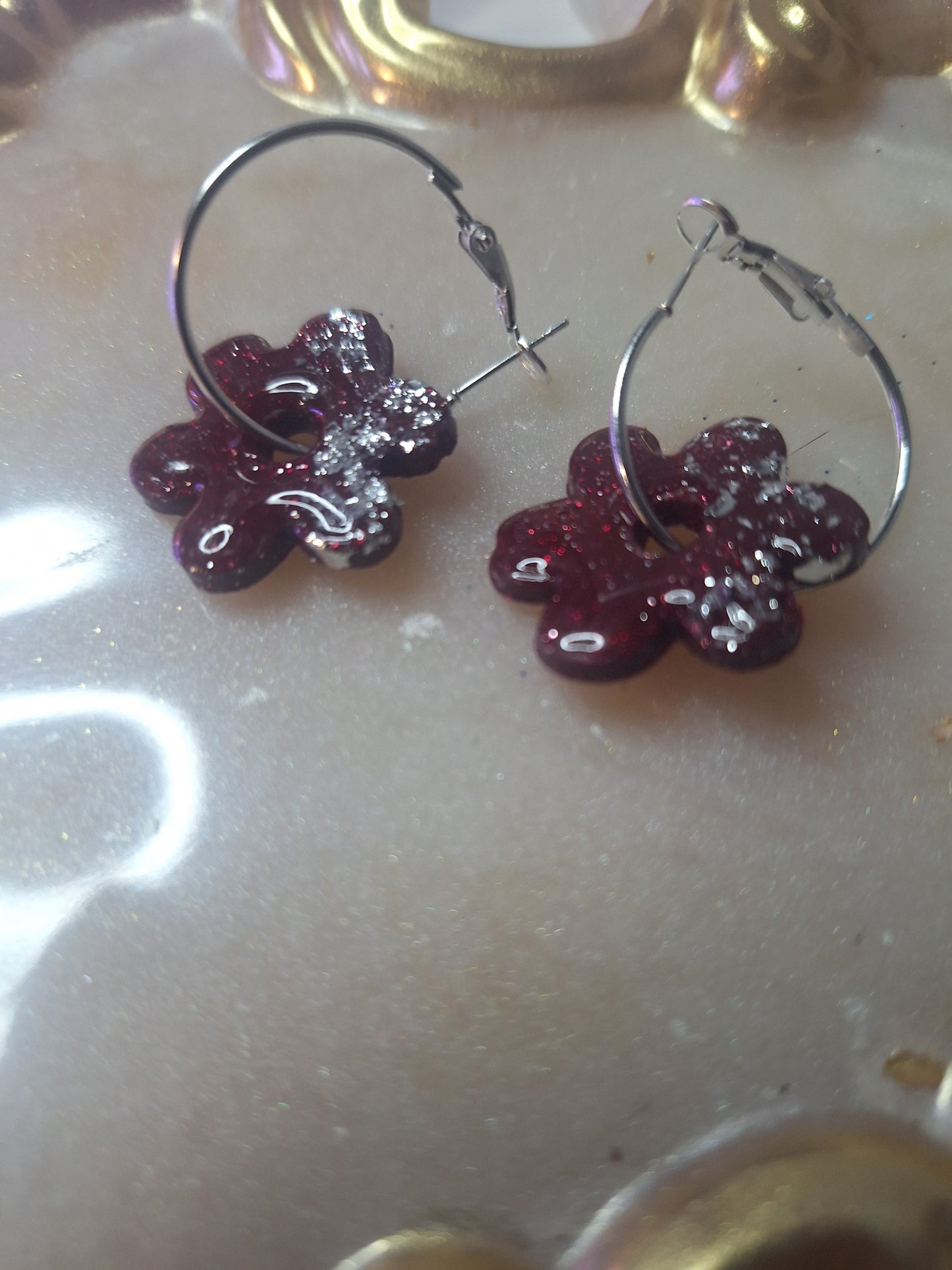 Boucles d'oreilles pampille ambre