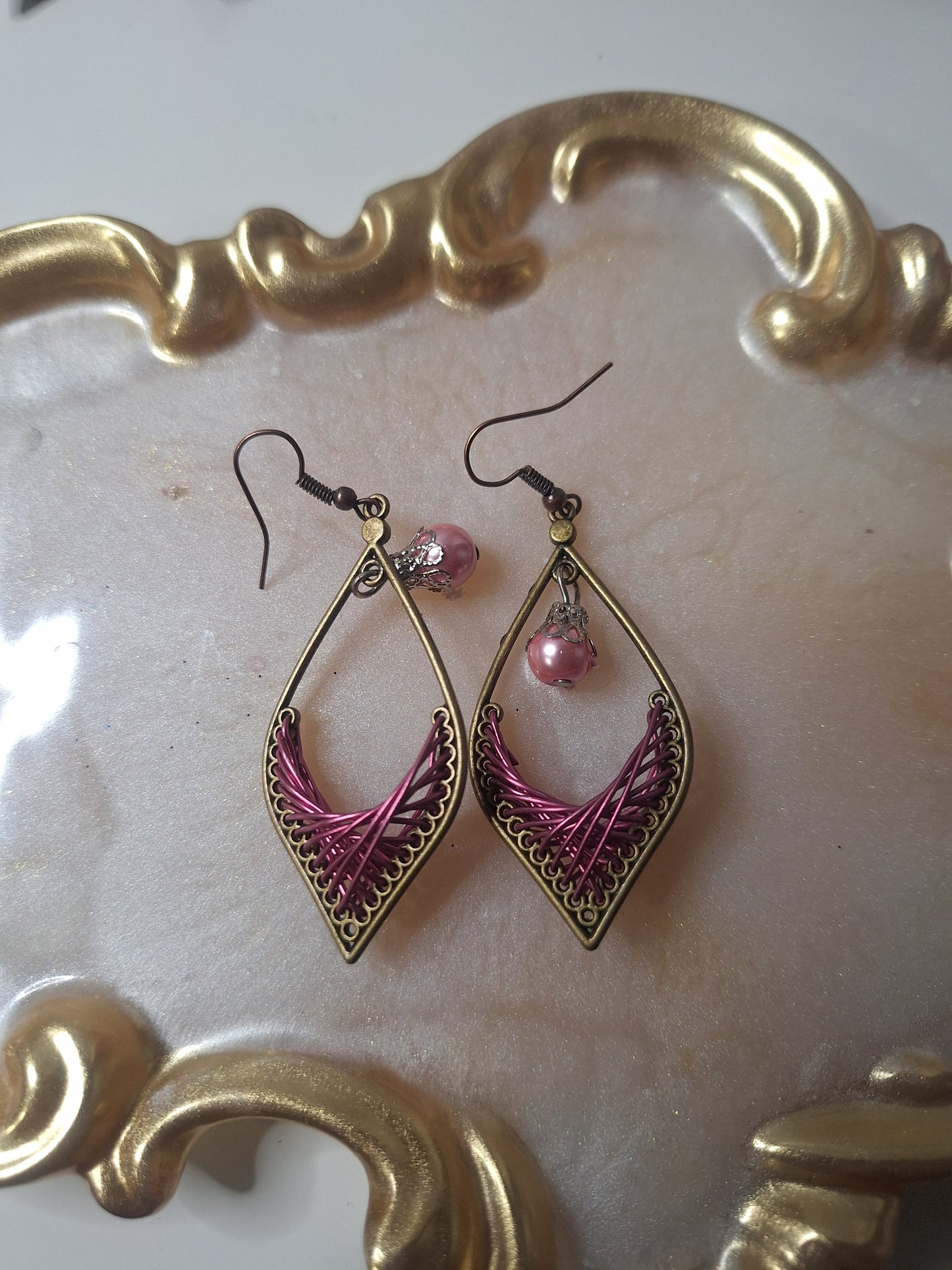 Boucles d'oreilles tressées