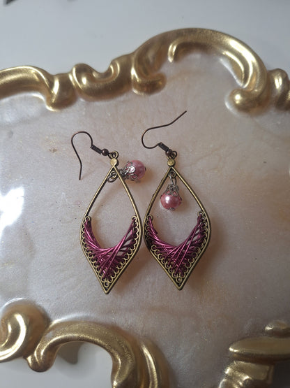 Boucles d'oreilles tressées