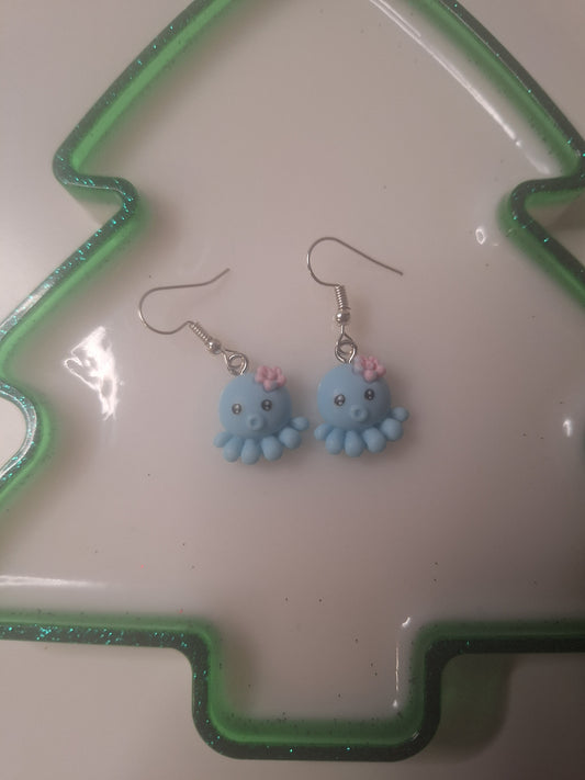 Boucles d'oreilles pieuvre
