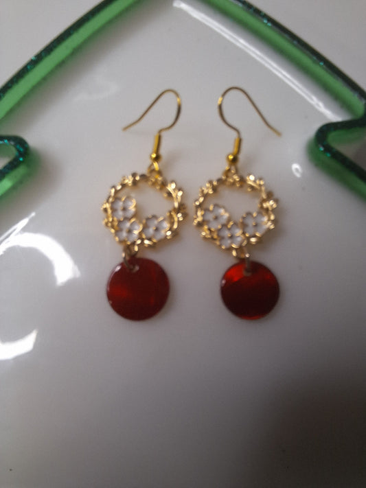 Boucles d'oreilles floral