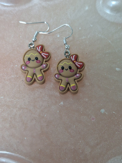 Boucles d'oreilles pain d épices