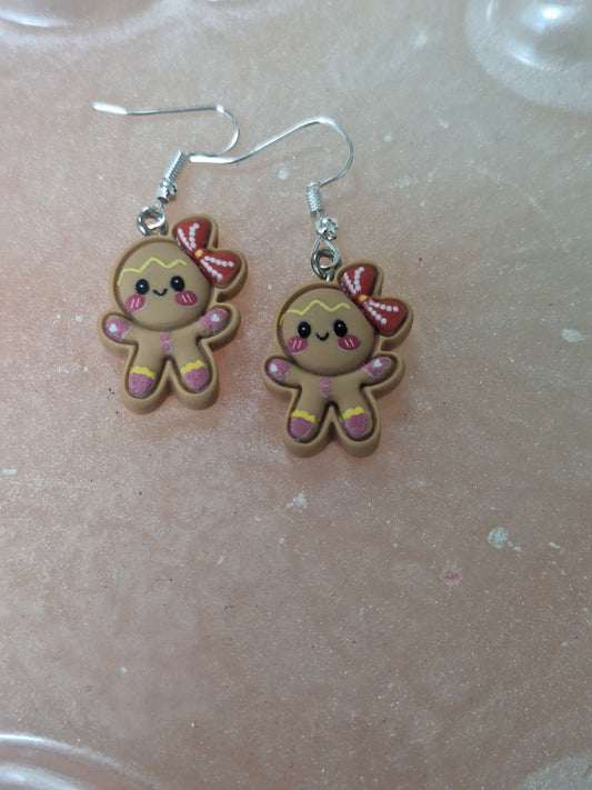 Boucles d'oreilles pain d épices