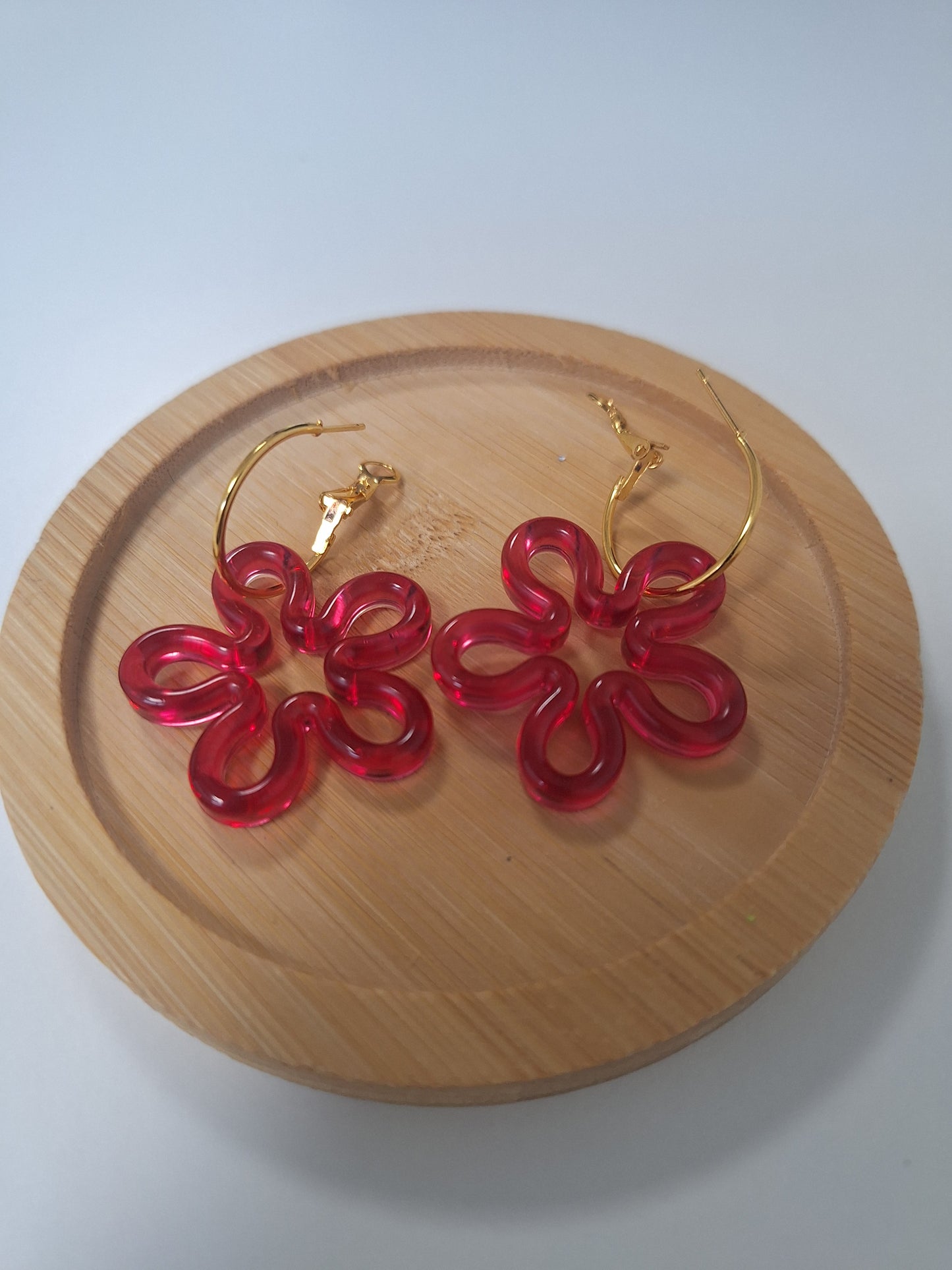 Boucles d'oreilles pampille fleur