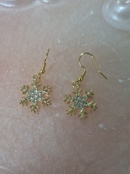 Boucles d'oreilles flocon de neige