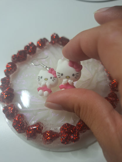 Boucles d'oreilles hello kitty
