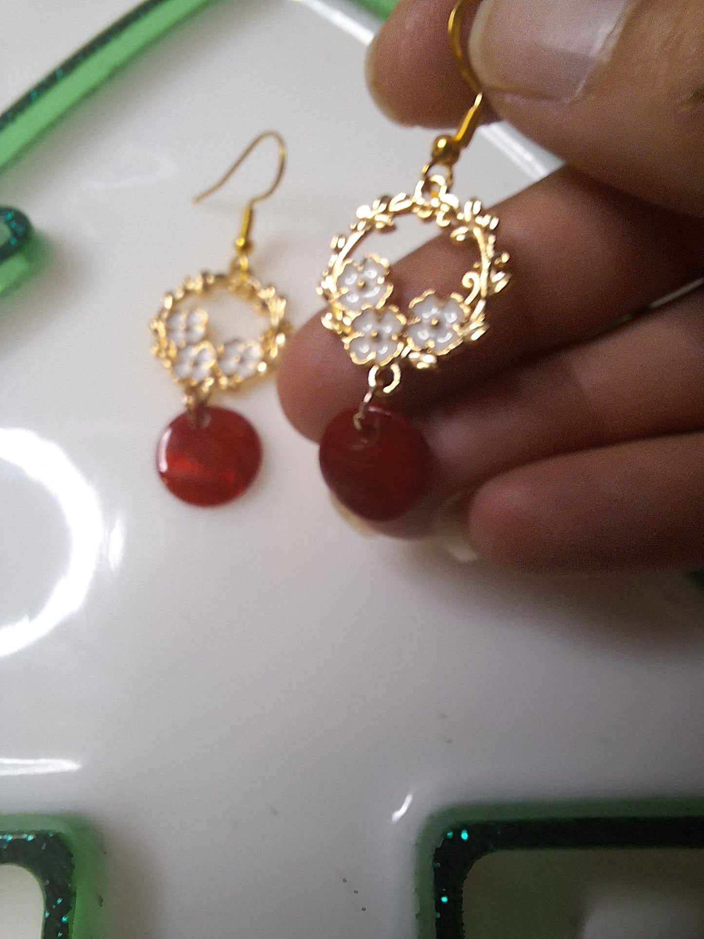 Boucles d'oreilles floral