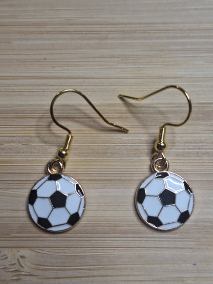 Boucles d'oreilles ballon de foot