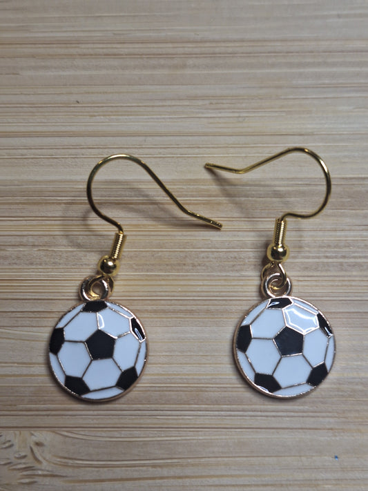 Boucles d'oreilles ballon de foot