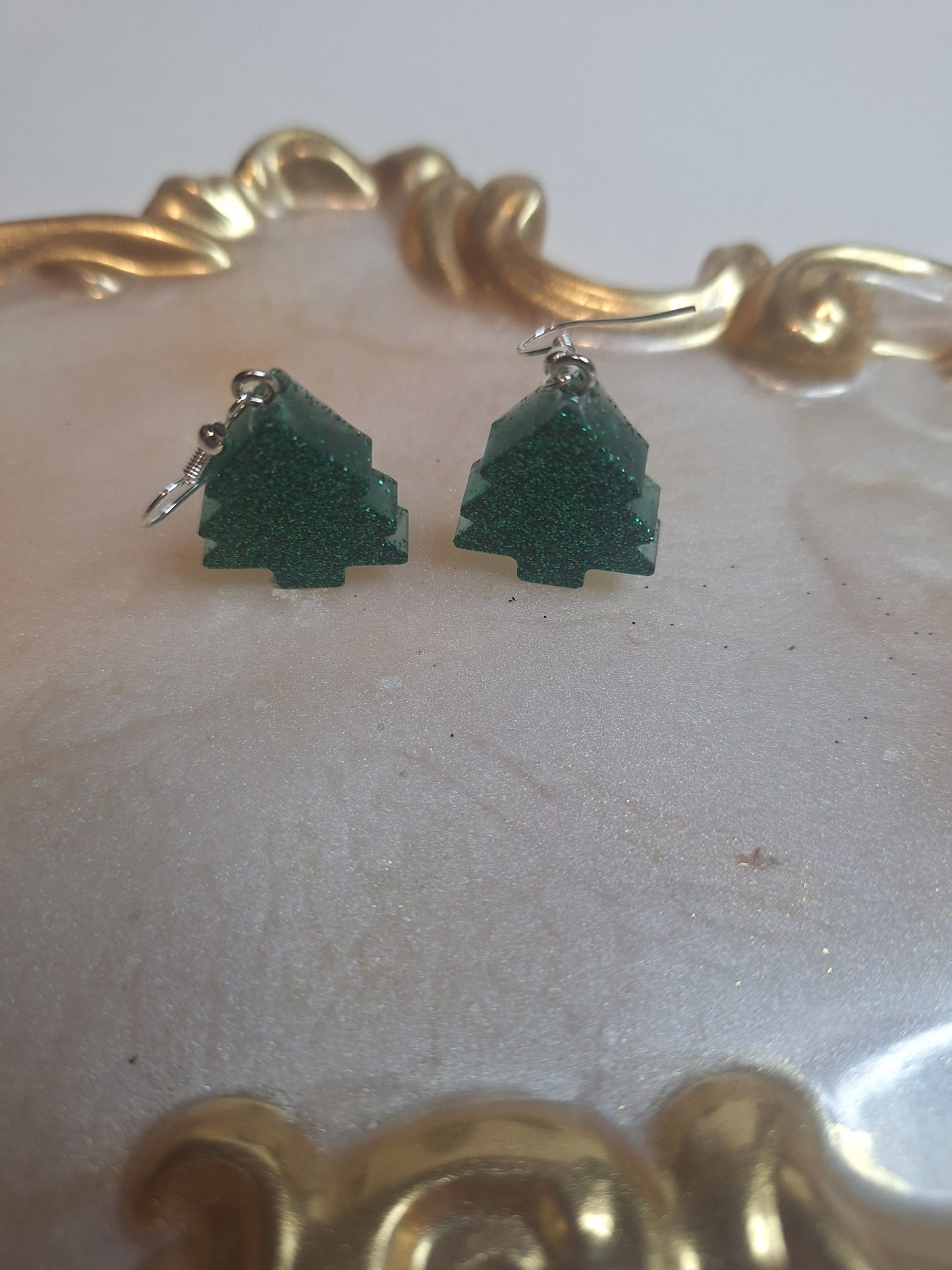 Boucles d'oreilles sapin de Noël 🎄