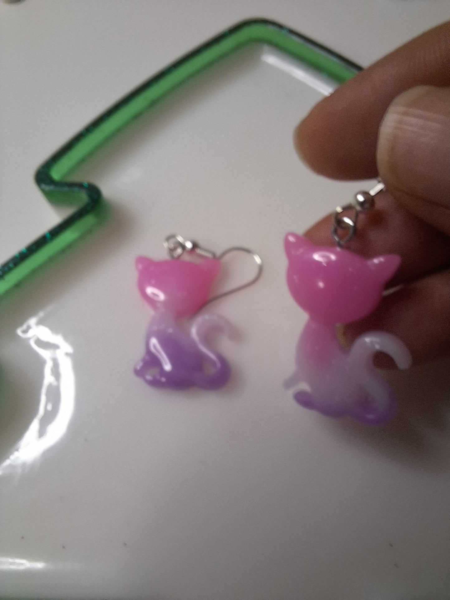 Boucles d'oreilles chat