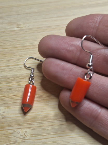 Boucles d'oreilles crayons de couleur