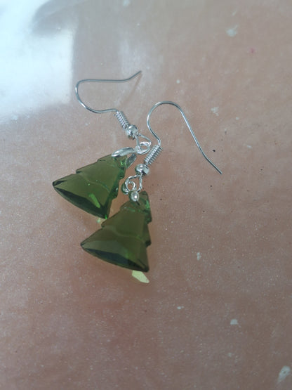 Boucles d'oreilles sapin de Noël