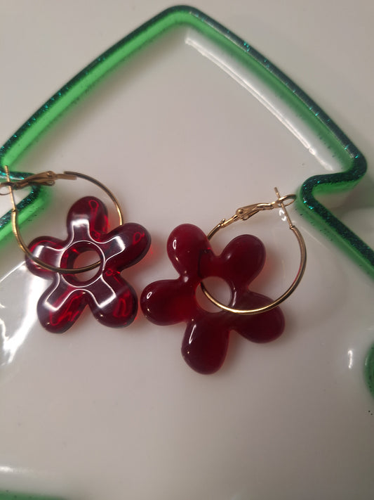 Boucles d oreilles 5 pétales