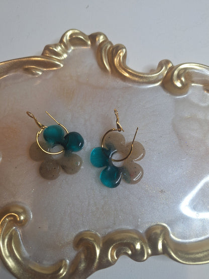 Boucles d'oreilles pampille marguerite