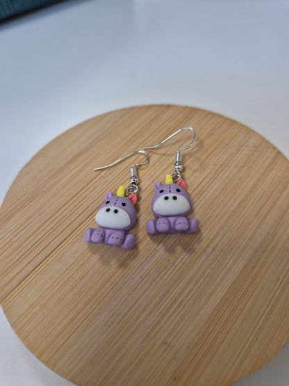 Boucles d'oreilles licorne