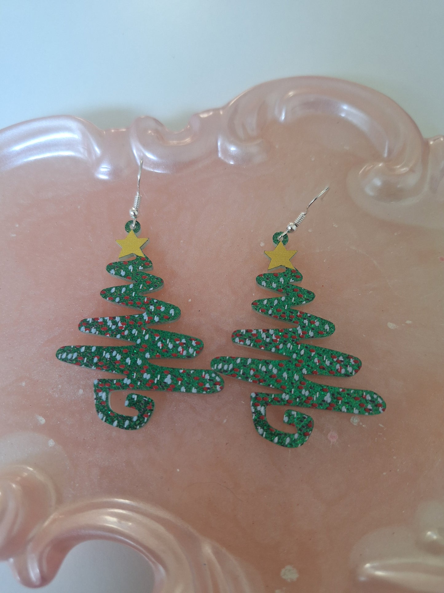 Boucles d'oreilles sapin de Noël