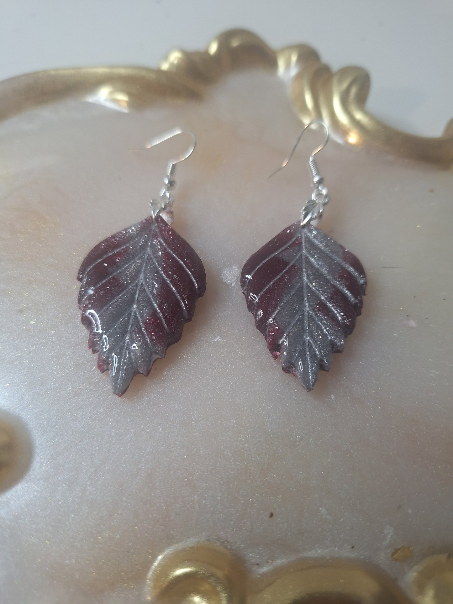 Boucles d'oreilles feuille