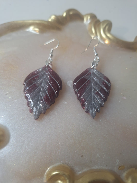 Boucles d'oreilles feuille