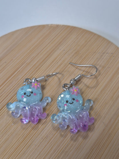 Boucles d'oreilles méduse