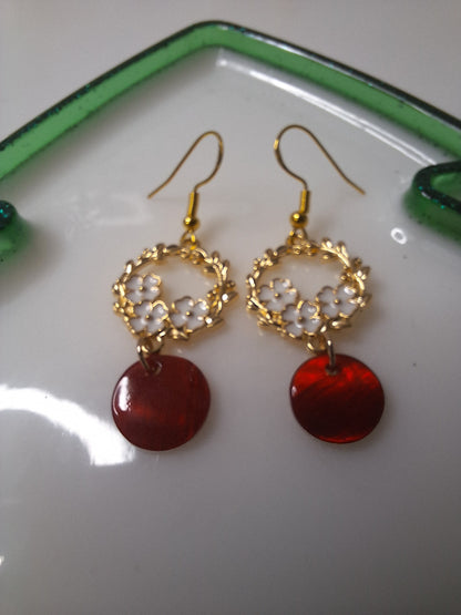 Boucles d'oreilles floral