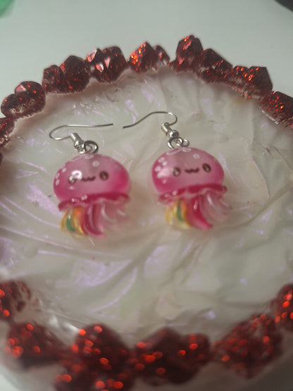 Boucles d'oreilles méduse