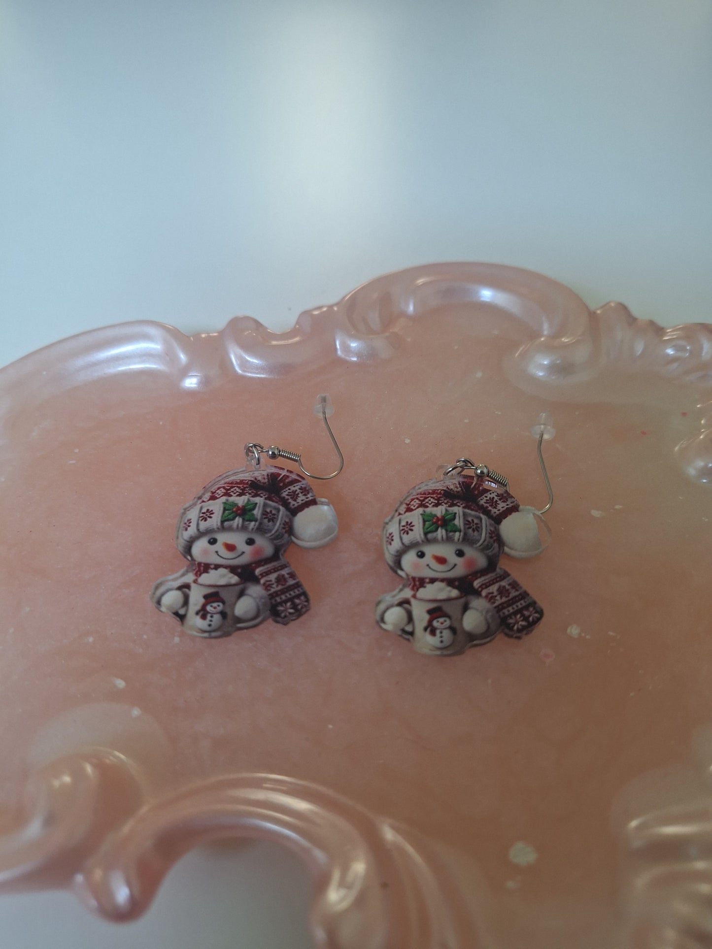 Boucles d'oreilles bonhomme de neige