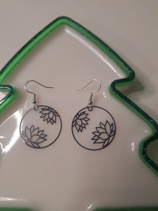 Boucles d'oreilles fleur de lotus
