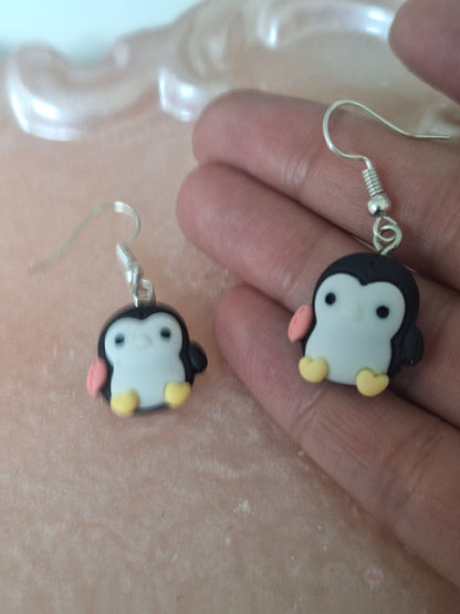 Boucles d'oreilles pingouin