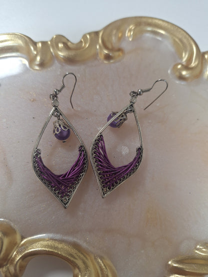 Boucles d'oreilles tressées