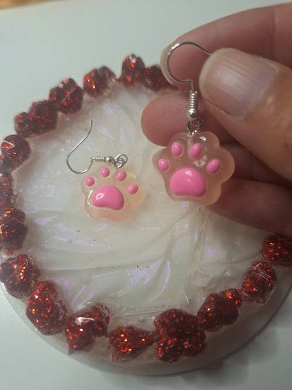 Boucles d'oreilles patte de chat