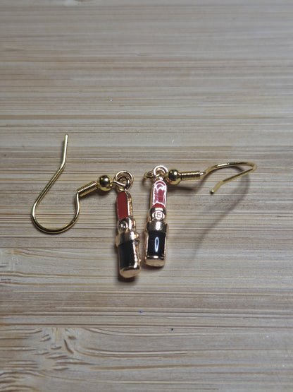 Boucles d'oreilles rouge a lèvres