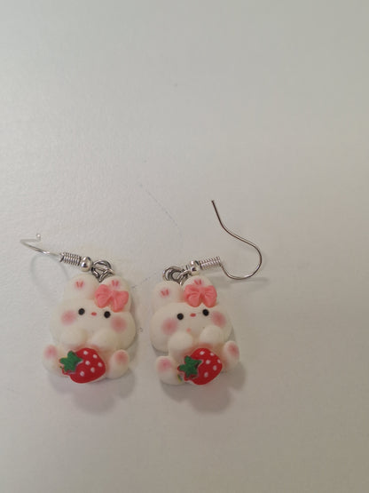 Boucles d'oreilles lapin
