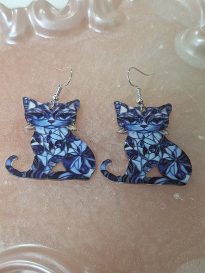 Boucles d'oreilles chat