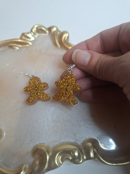 Boucles d'oreilles pain d épices