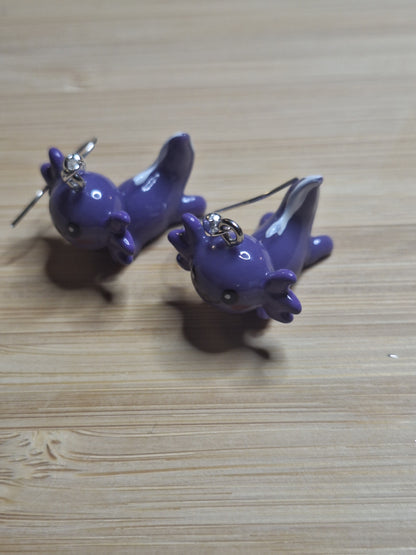 Boucles d'oreilles axolotl