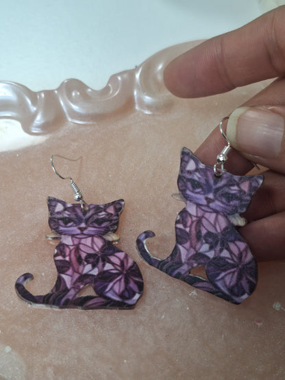 Boucles d'oreilles chat