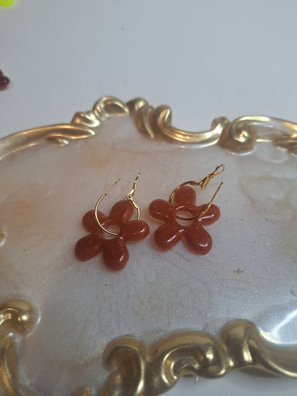 Boucles d oreilles 5 pétales