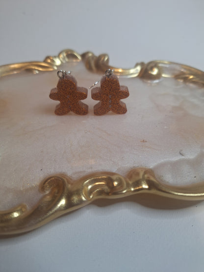 Boucles d'oreilles pain d épices