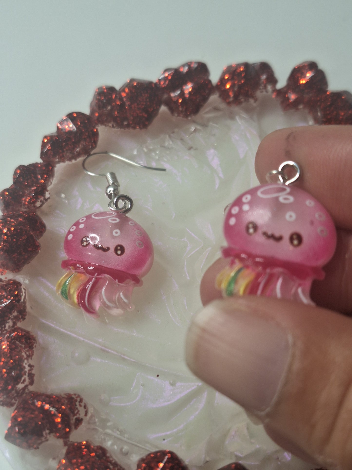 Boucles d'oreilles méduse