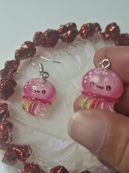 Boucles d'oreilles méduse