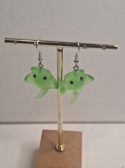Boucles d'oreilles raie