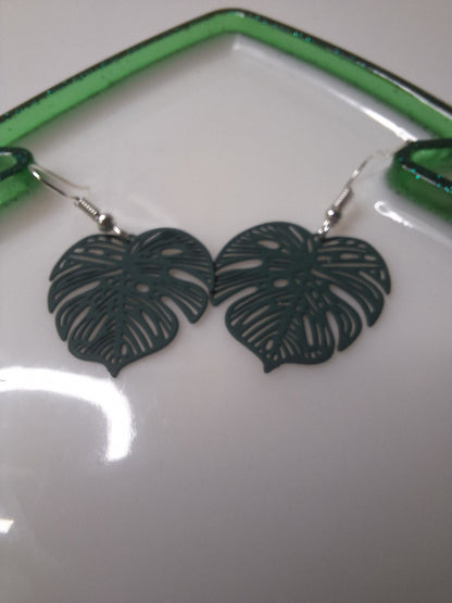 Boucles d'oreilles feuille