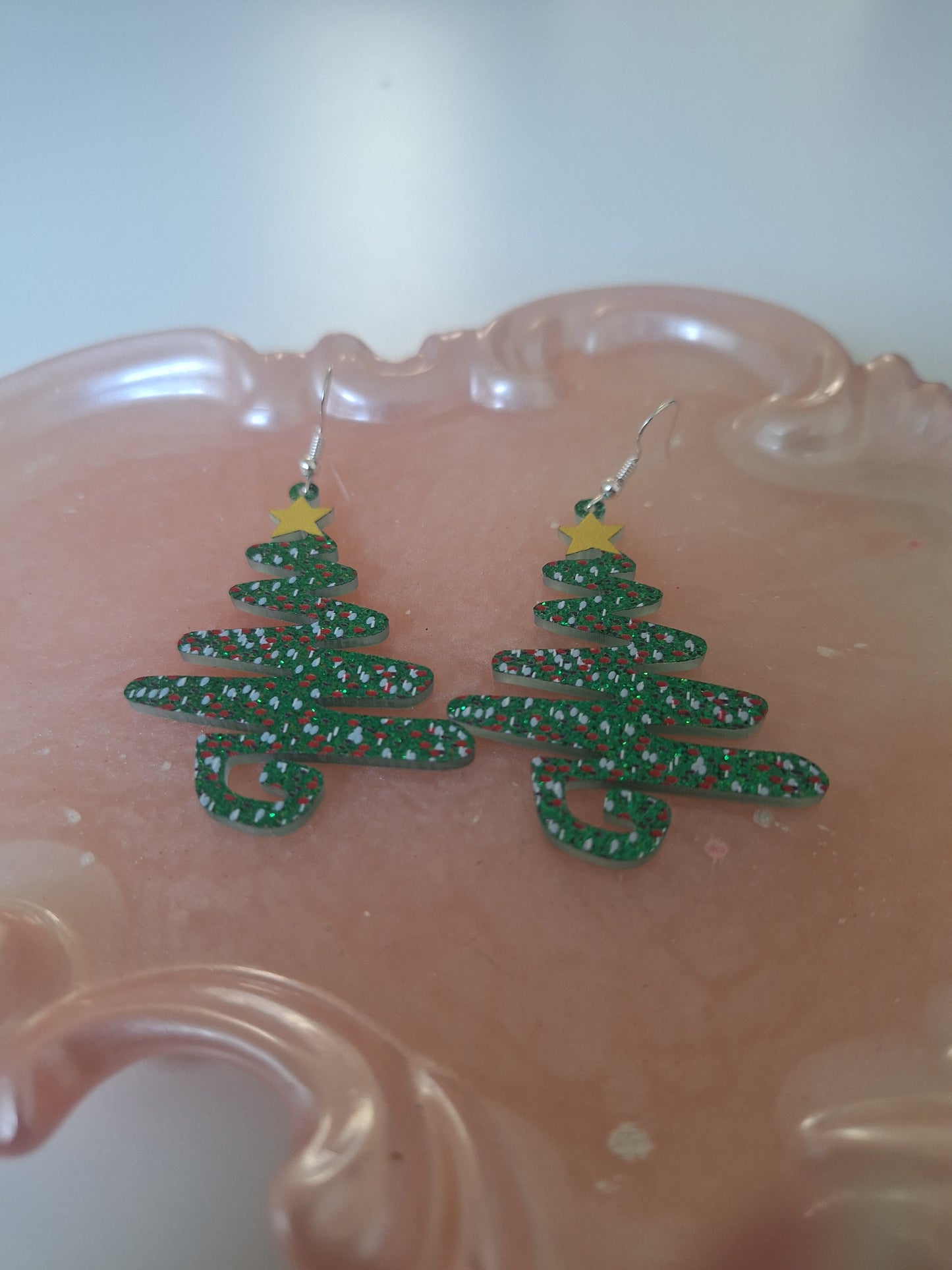 Boucles d'oreilles sapin de Noël