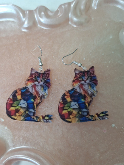 Boucles d'oreilles chat
