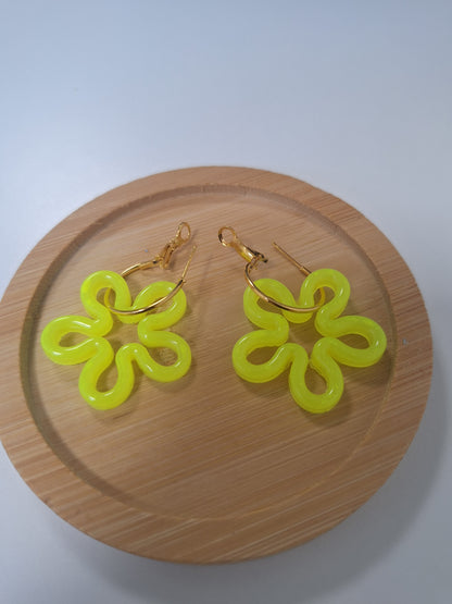 Boucles d'oreilles pampille fleur