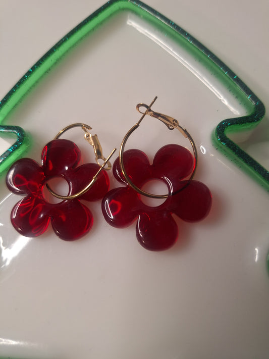 Boucles d'oreilles pampille marguerite