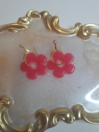 Boucles d'oreilles pampille marguerite