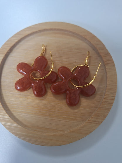 Boucles d oreilles 5 pétales